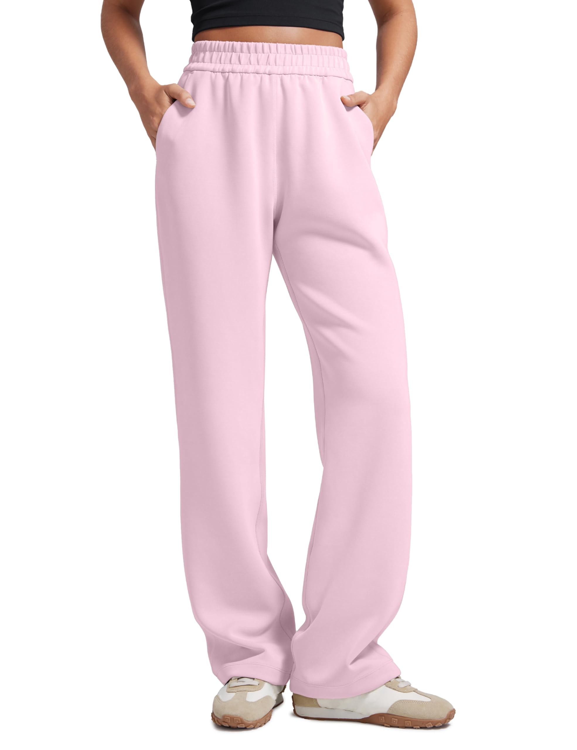 

CRZ YOGA Sweatpants with Pockets and Asian Strawberry Size S Women s Wide-Length, Loose-Fit High-Waisted Drawstring, Fit, 28 /71cm Inseam, SoftAura,