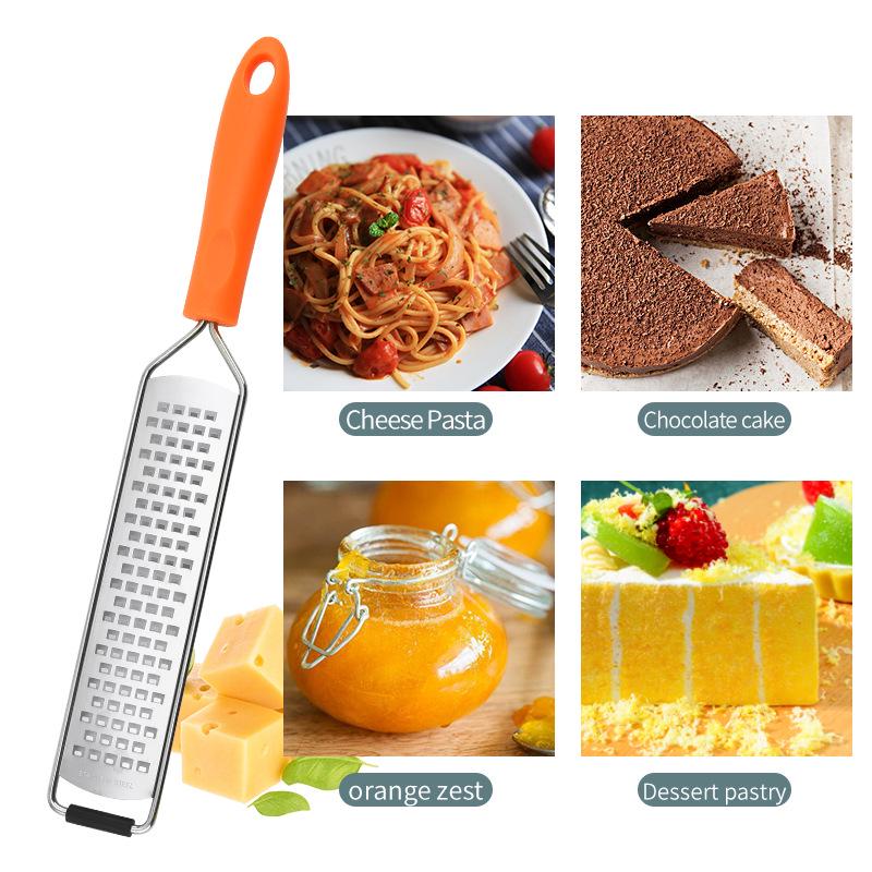 Stainless Steel Multi-Purpose Grater and Zester for Cheese, Lemon, and Chocolate