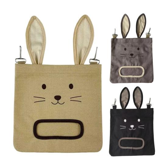 Kaninmater Kanindesign Hengende Fôrpose Gressdispenser med Kroker for Kaniner Marsvin Hamster Chinchillaer Små Kjæledyr