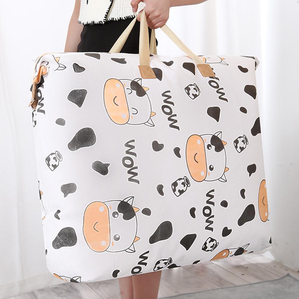 1PC/2PCS Non-Woven Fabric Storage Bag - Cotton Quilt - Student Large-Capacity Moving Packing Garment Organizing Bag