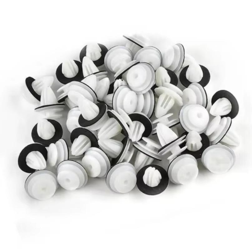 100/50Pcs Universal Car Door Panel Clip Fasteners Durable Plastic Car Bumper Mudguard Rivets Clip Secure Fixing Car Accessories