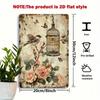 Vintage Retro Rose Bird Metal Sign 8x12 Inch Rustproof Iron Wall Art For Living Room Bedroom Home Decor