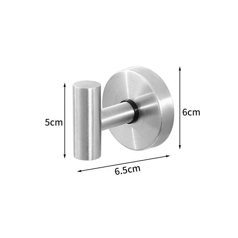 Stainless Steel No-Drill Suction Cup Hook for Bathroom Walls