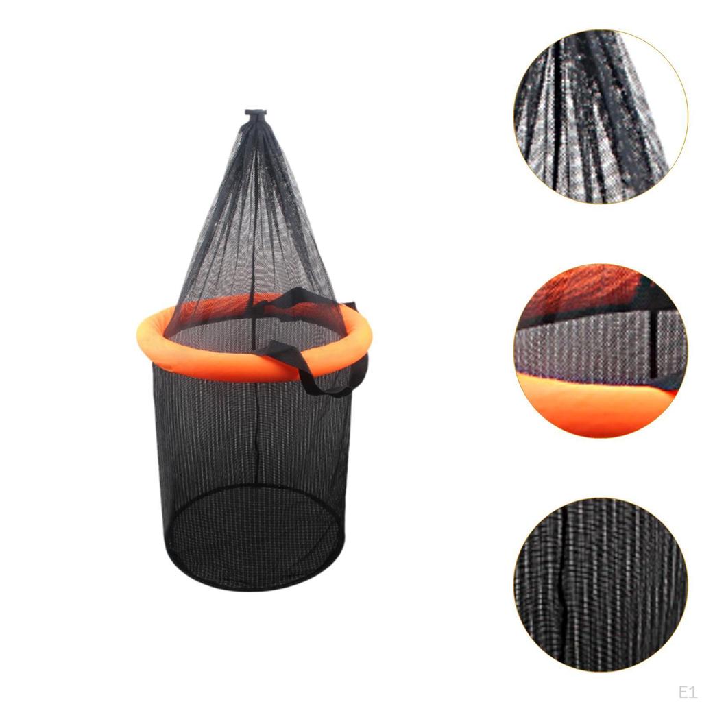 Foldable Floating Fish Basket , Mesh Bait Net Trap ,Heavy Duty, Keeping Storage Fishing Cage for