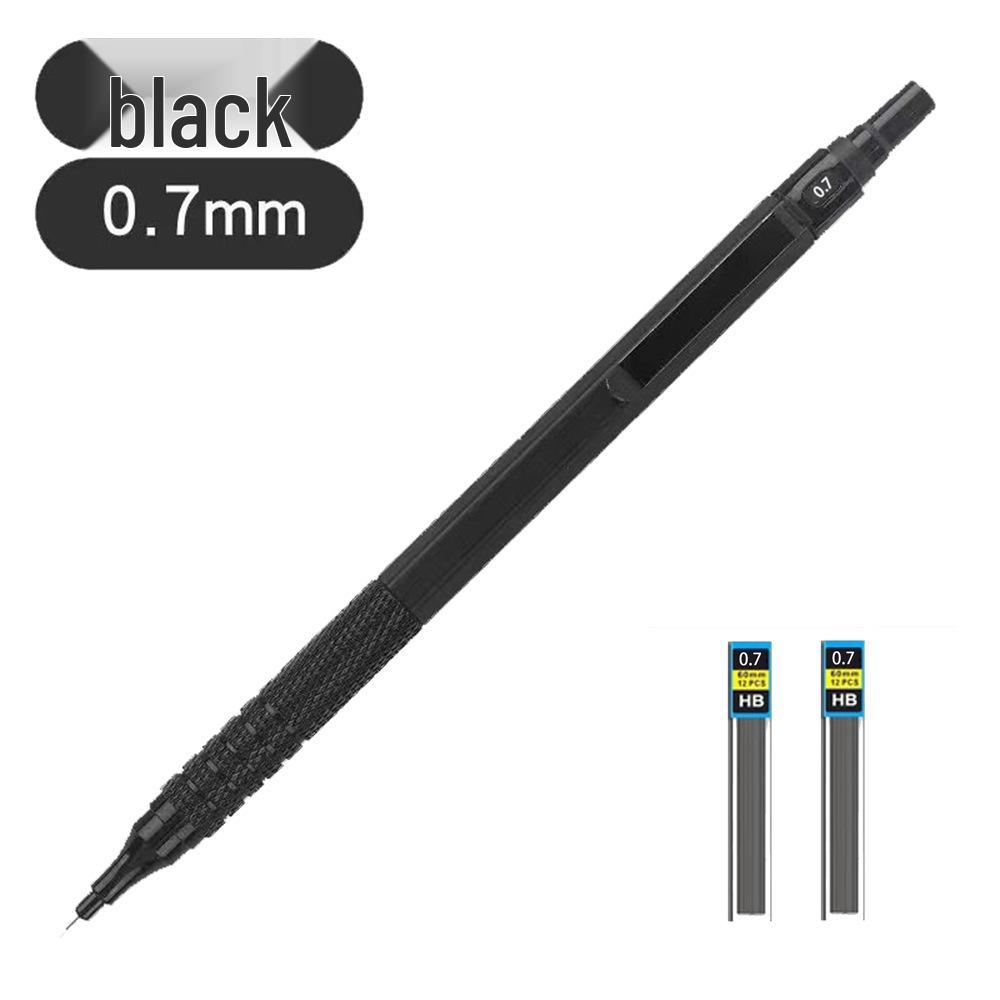 Professional Metal Mechanical Pencil, 0.5/0.7mm, Low Center Gravity, Weighted Feel, Continuous Lead Feed for Drawing & Painting.
