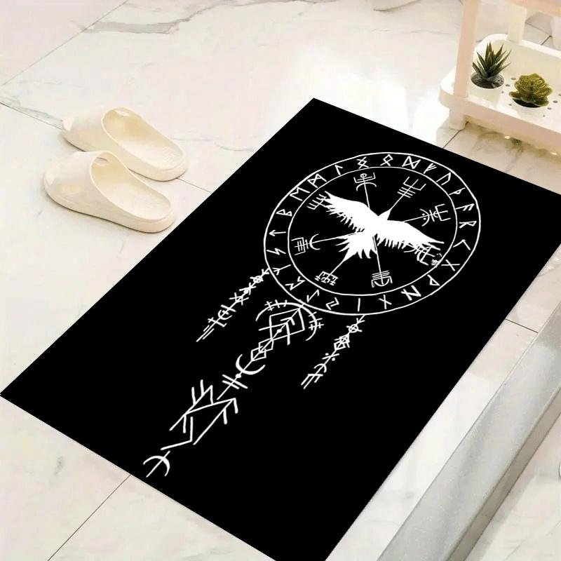 

1pc Flying bird and compass Print, Design Indoor Area Rug - Soft, Anti-Slip, and Durable Gaming Room Decor for Bedroom, Living Room 60cm by 90cm