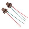 2Pcs Brake Light Socket Female Head Lightweight Compact Easy Use Pigtail Light Socket for Vehicles Trailers