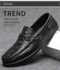 2025 Herren Mokassins aus Leder mit Krokodilmuster: Business Casual Vielseitige Schuhe mit weicher Sohle