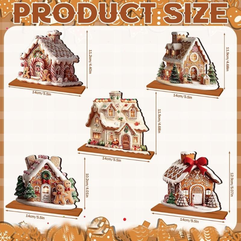 Pepparkakshus Julbordsdekorationer By Pepparkaksdekorationer Jul Samlarfigur Hemdekorationer