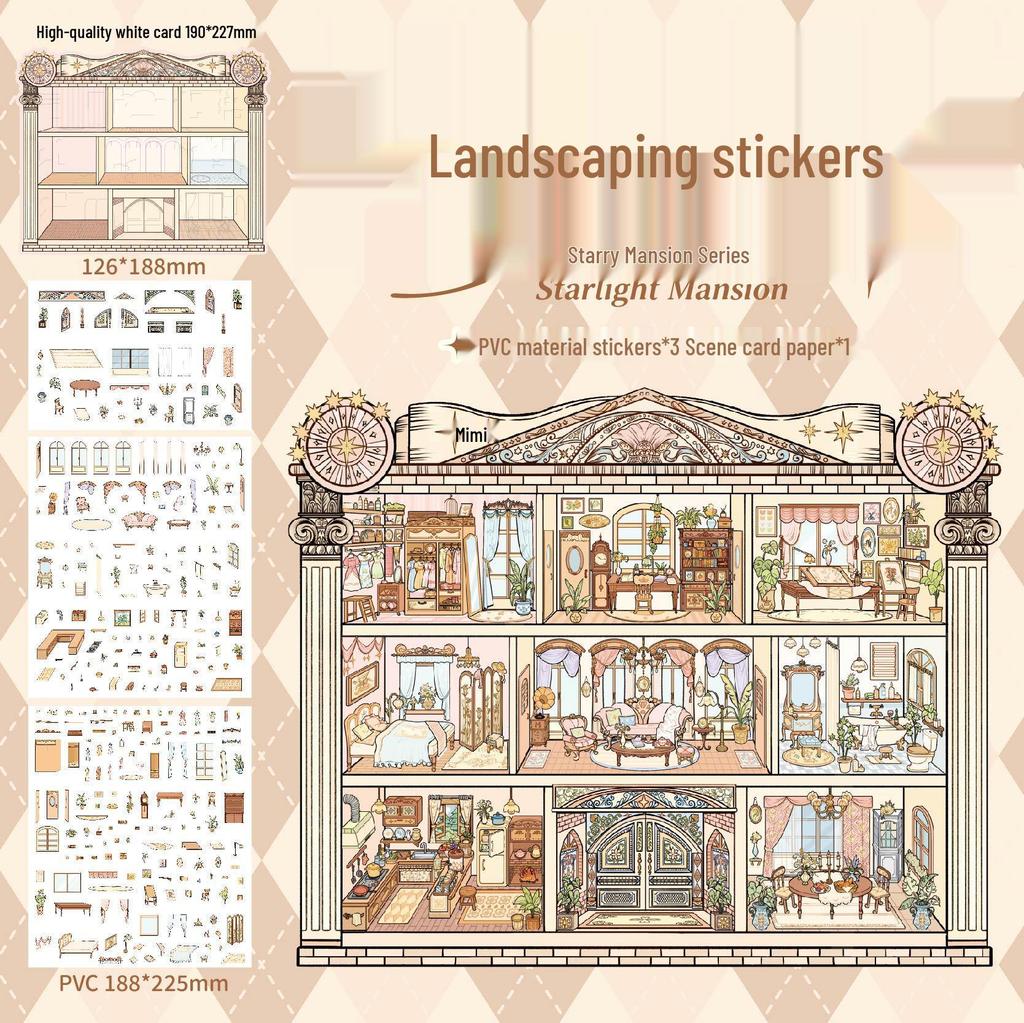 Mr. Paper Star Dream Prince 3D Scenery Illustration Miniature Decompression Stickers