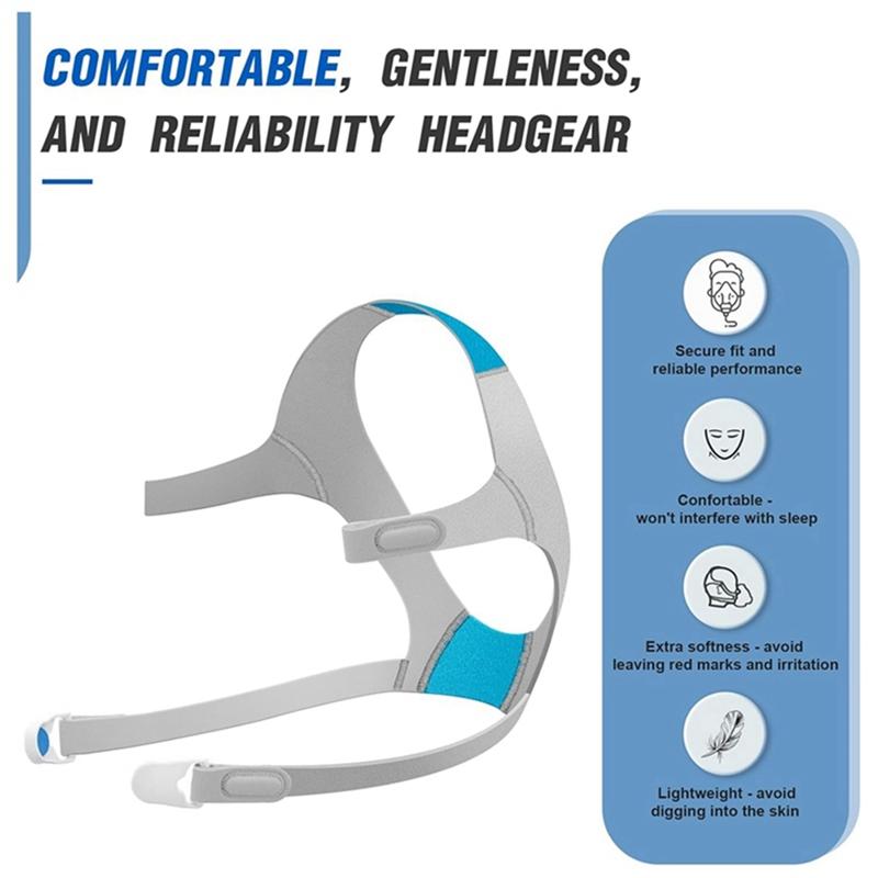 Good-5PCS CPAP Headgear Replacement Headgear For Resmed Airfit N20 F20 Full Face Mask CPAP Accessories Supplies Straps