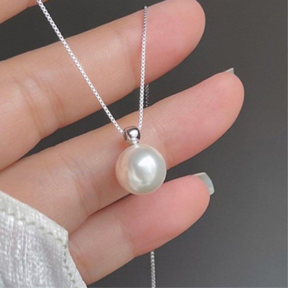 [Osjarak] Pearl Bead Round Necklace for Women's Anniversary