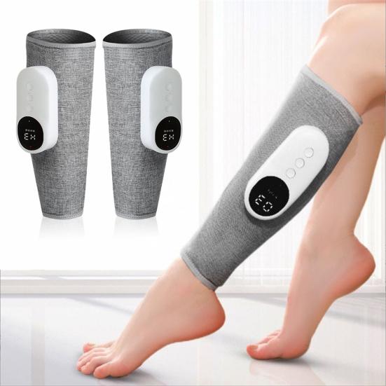 Leg Massager with Heating Function Digital Display Intelligent Auto Timer Rechargeable Thermal Vibration Pressure Massage Machine