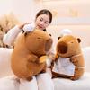 28-50cm Cook Apron Capybara Plush Simulation Baker Kapibala Anime Fluffty Toy Cute Bread Doll Stuffed Animal Soft Doll Xmas Gift
