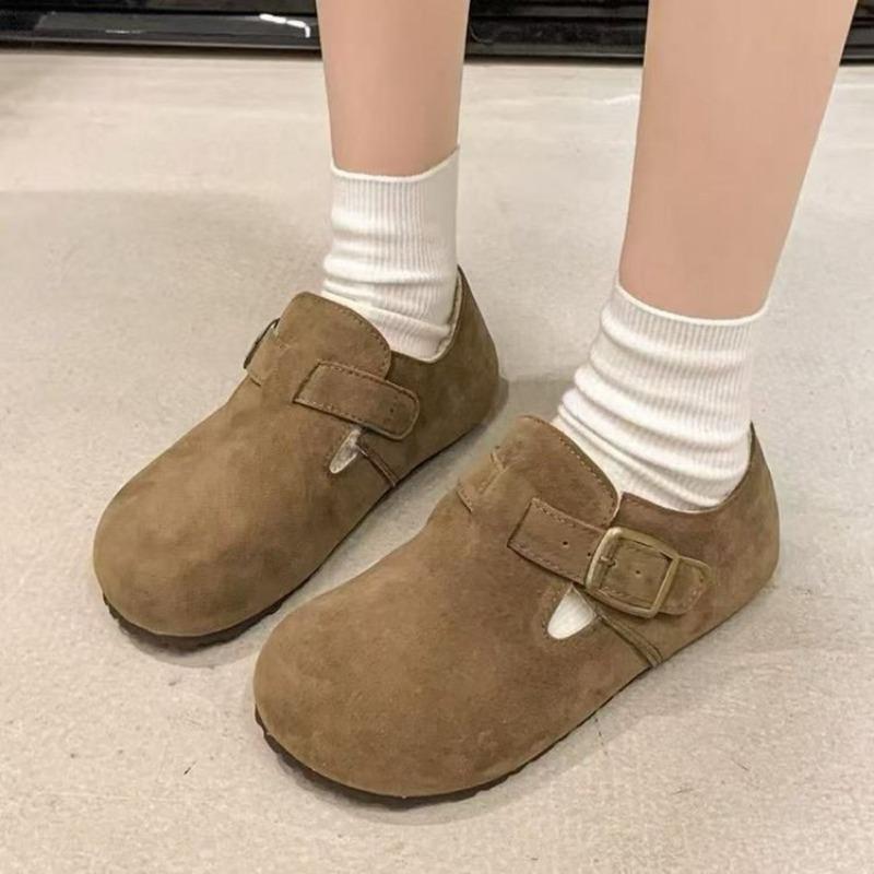 For The Lazy Women In Autumn and Winter, A Pair of Soft-soled Shoes with A Retro Fleece Full Bag Is Recommended