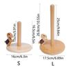 Solid Wood Creative Kitchen Tissue Holder Durable Standing Paper Roll Organizer  Table Top