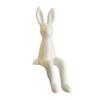Long Ear Bunny Figurine Colorful Sitting Rabbit Statue Animal Sculpture Home Office Desktop Car Dashboard Decoration