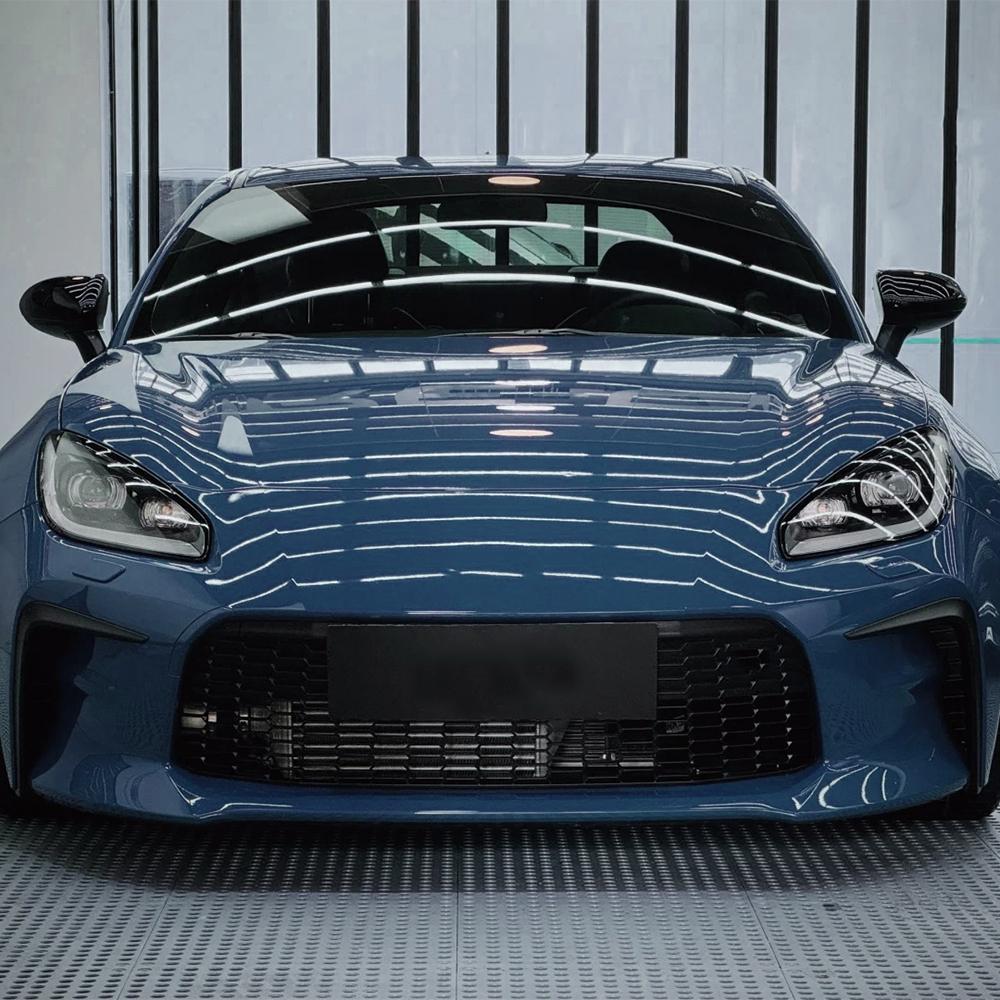 Platinum Neptune Blue PET Car Vinyl Film Auto Wrapping Decal With Air Release Self Adhesive Creative Car Body Decoration Sticker