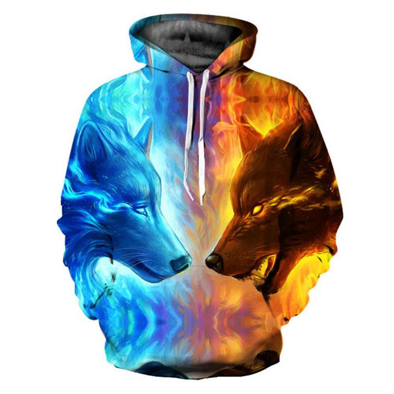 Mann Casual Langarm 3D gedruckt lose coole Hoodies Unisex Sweatshirt