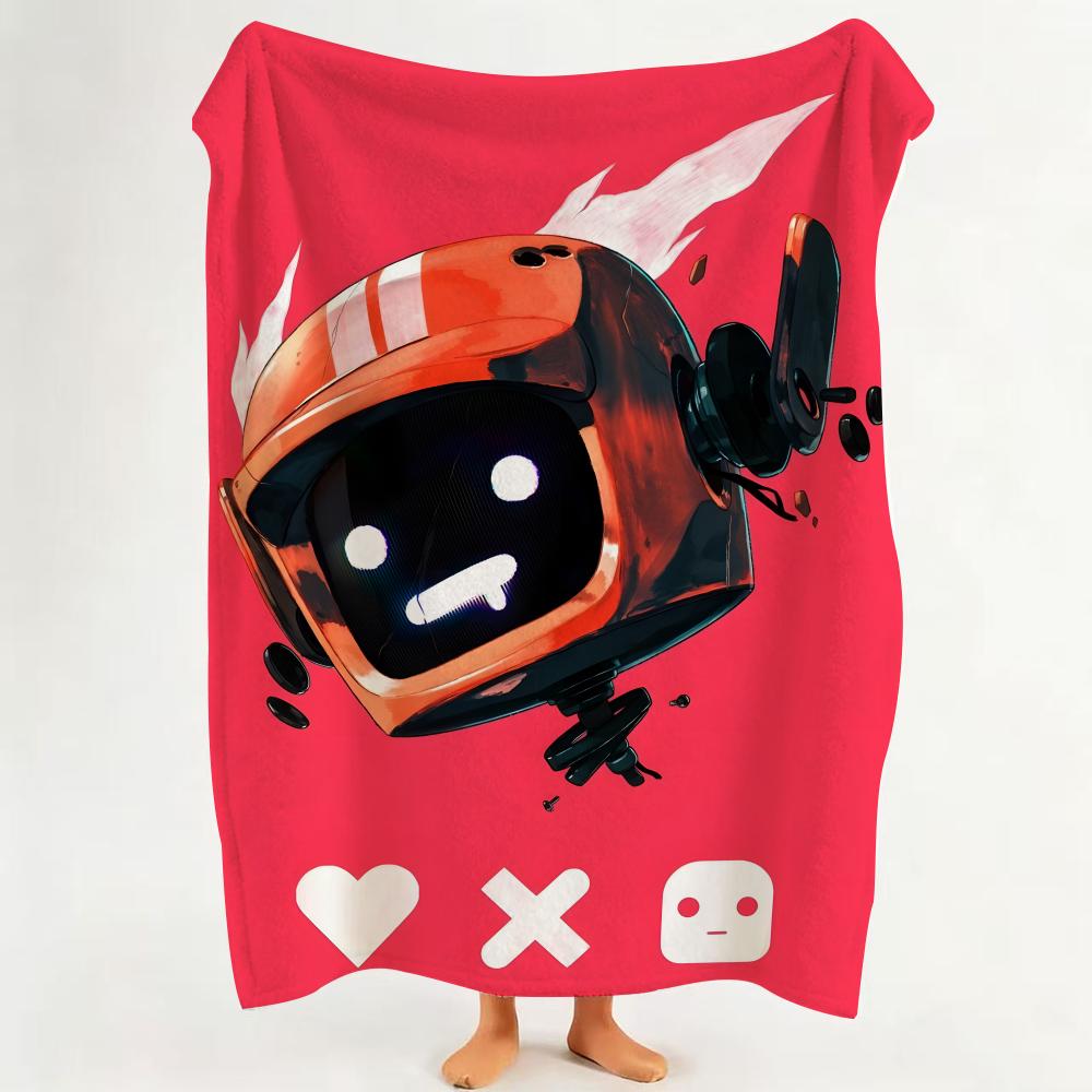 animation L Love D Death R Robots Throw Flannel Throw Blanket Suitable for Sofa Living Room Bedroom