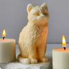 Easy to Clean Silicone Candle Mold Soap Moulds Sitting Cat Shape Resin Project Moulds Silicone Texture for Candle