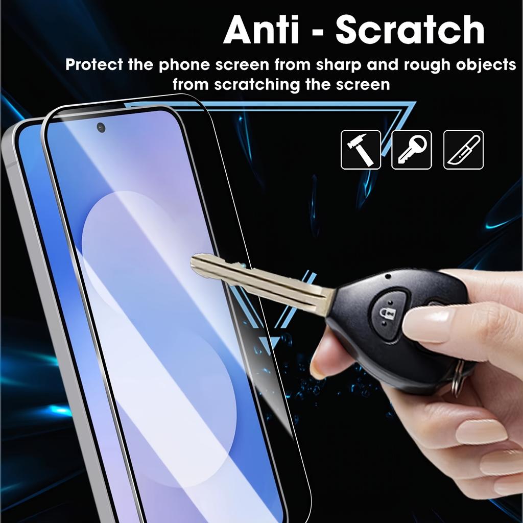 3pcs Full Cover Tempered Glass For Samsung Galaxy A57 5G  A37 A27 Glass Full Screen Protector For Galaxy S25 FE 4G 5G 9H Hardness Glass Film