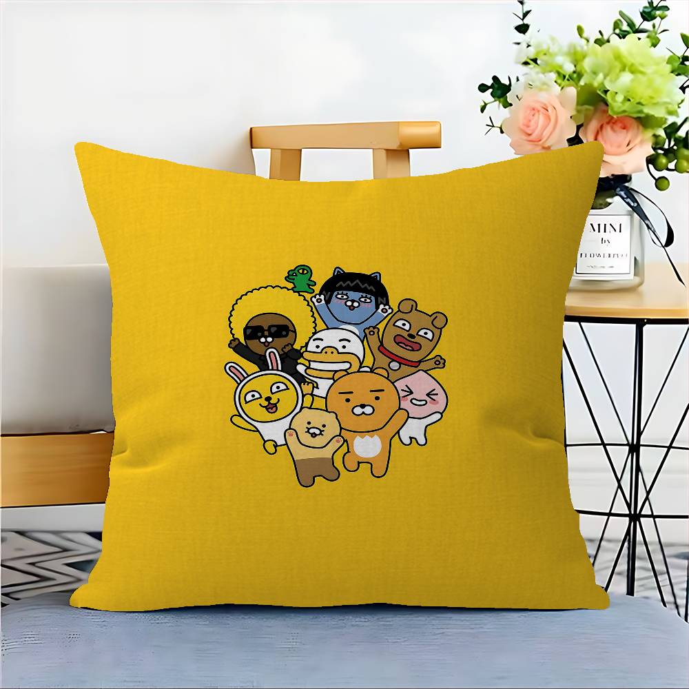 K-KAKAOS FRIENDS Cartoon Maple Design Cushion Cover Happy Autumn Harvest Decor Holiday Decorati Pillow Cover