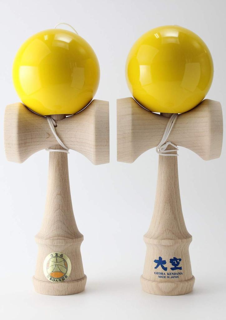 Yamagata Kobo Competition Kendama Kendama Association Solid Color Yellow "Ozora" (Japan Certified)
