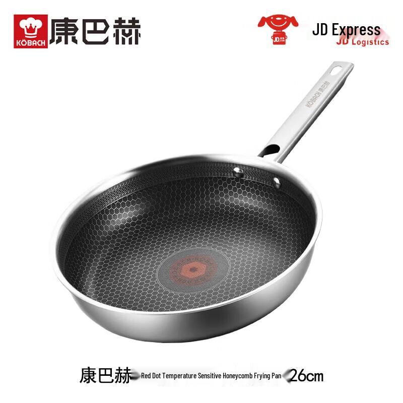 Kobach 26cm Red Dot Honeycomb Non-Stick Frying Pan
