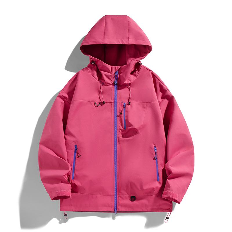 Ootd Outdoor Wasserdichte Bergsteigerjacke Plastikjacke Jacke Damen Vielseitiges Lässiges Paar Oberteil Jacke