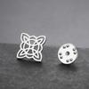Teamer Irish Witch Knot Stainless Steel Pin Brooch for Women Men Celtics Knot Amulet Vintage Jewelry Clothing Accessories