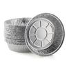 50pcs 6in Round Tin Foil Pans Oilproof Heatproof Baking Roasting Foil Fryer Liners for Household