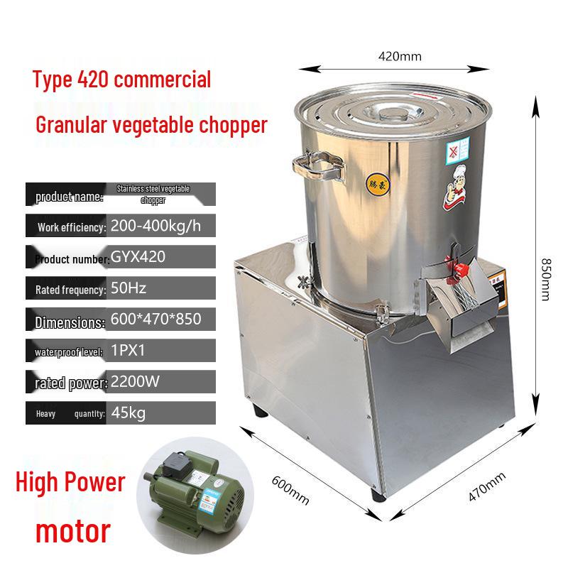 Tenghao Electric Vegetable and Meat Chopper, Multifunctional Canteen Mincer and Cutter
