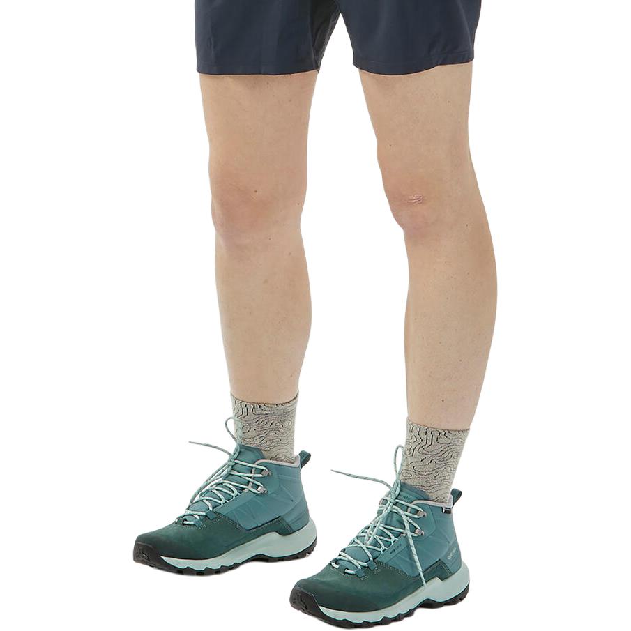 DECATHLON Hike 100 Comfortable, Breathable and Dry High Socks Unisex Pair Tar Putty