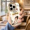 Phone case: Lambskin 2D Flat Samsung Galaxy A34 A35 M05 M06 S20 S22 S21 FE Plus 5G protective case, girl with bun, Christmas and Halloween gift