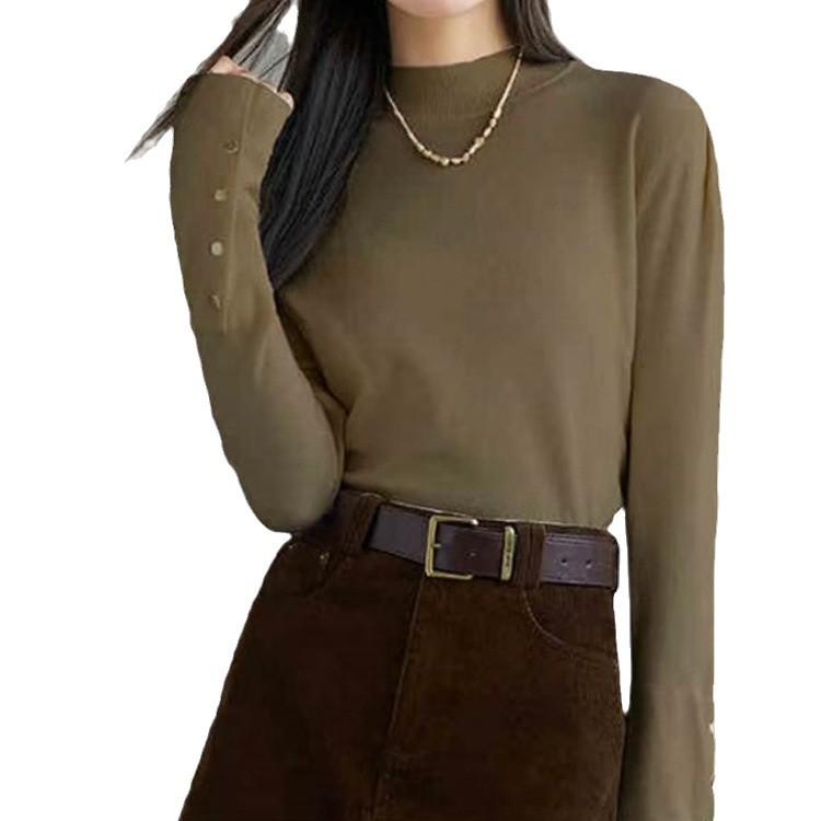 Women's Chic High-Neck Sweater - Autumn/Winter 2024 Collection