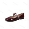 Fashion Large Size Women's Mary Jane Shoes Square Toe Soft Sole Fashion Buckle Strap Flats Lightweight Comfortable Non Slip Casual Shoes