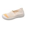 Fashion New Summer Cloth Shoes Breathable Flying Weave Mesh Surface Shallow Mouth Soft Sole Non-slip Slip-on Casual Shoes