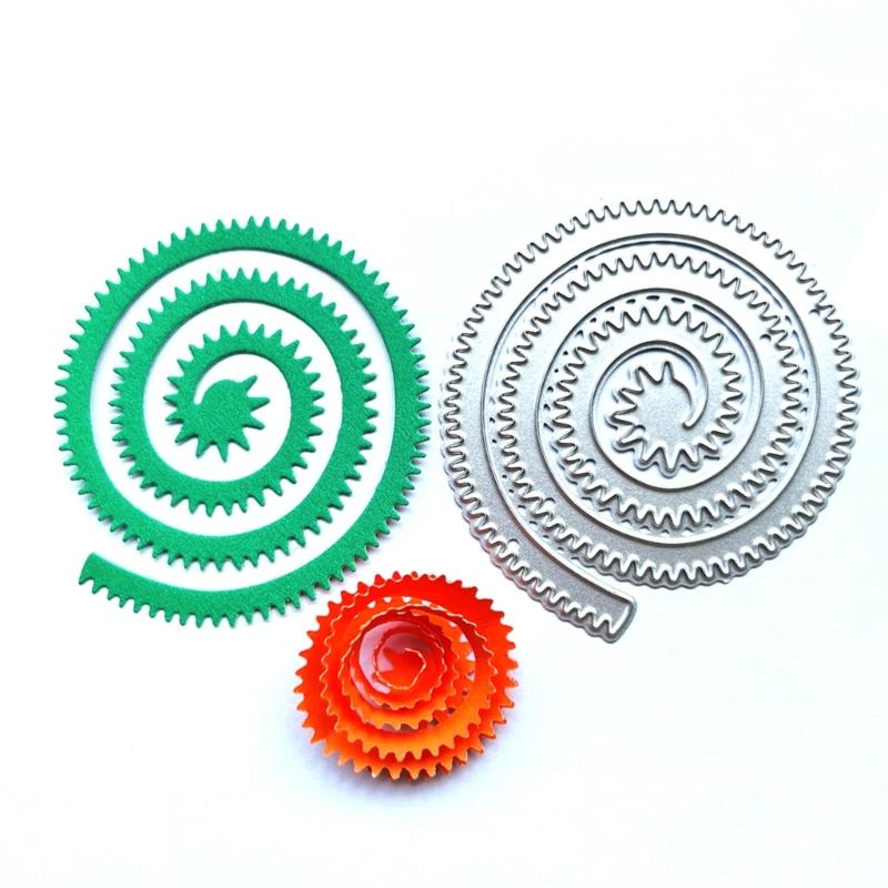 Metal Die Cuts Curly Flower Embossing Stencil Cutting Dies for Card Making Scrapbooking Paper DIY Template Handmade