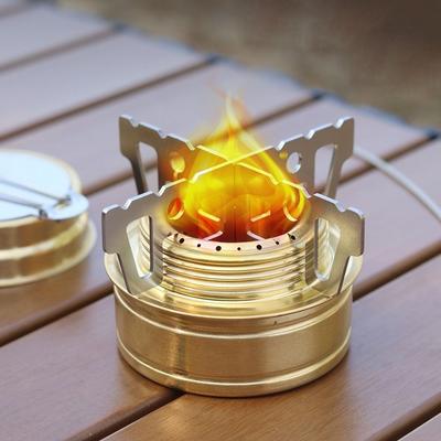 Windproof Stainless Steel Camping Stove Mini Cross Rack Alcohol Stove Cooking Furnace  Hiking