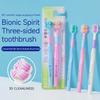 3D Stereo Three-Sided Toothbrush Ultra Fine Soft Hair Adult Toothbrush Tongue Scraper Deep Cleaning Health Oral Care Teeth Brush