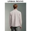 UR Men's Sophisticated Casual Solid Color Fleece-Feel Shirt