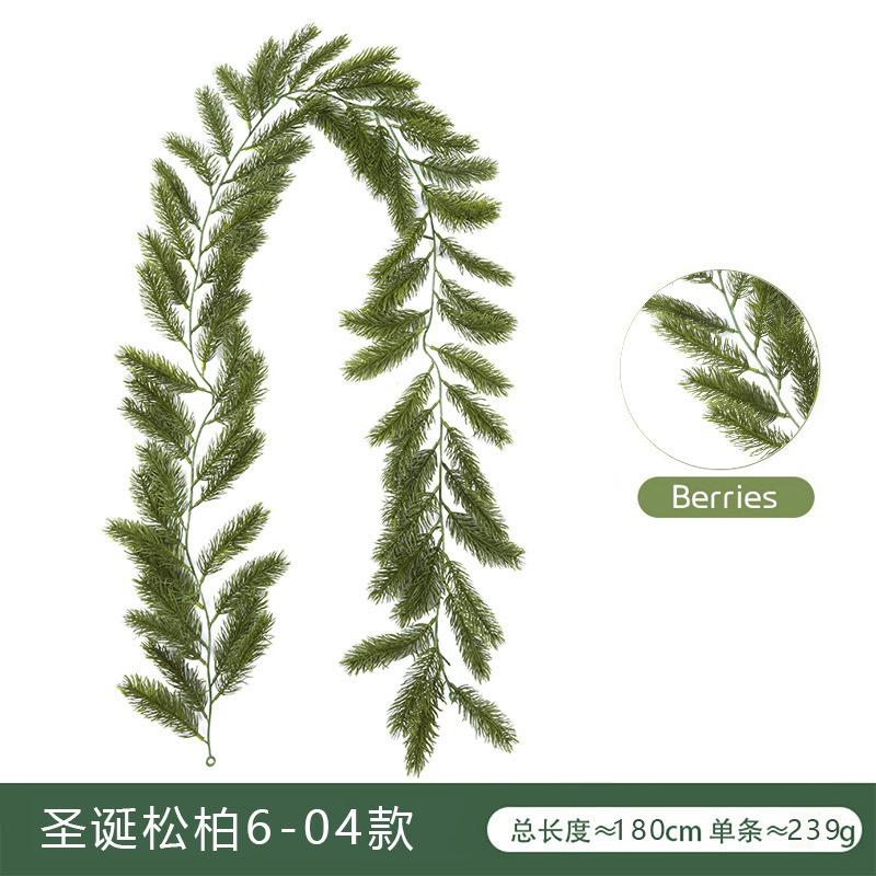 Christmas Rattan 1.8 Meters Pe Cedar Needle Rattan Home Staircase Pendant Christmas Rattan