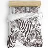 Nordic Zebra Animal White Duvet Cover with Pillow Case Custom 3pcs Bedding Set Quilt Cover Double Bed Home Textile