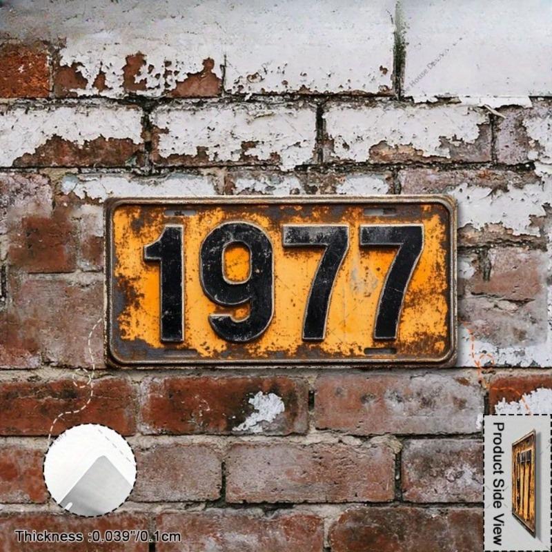 Motorcycle Souvenir License Plate, Metal Auto Wall Decor 15x30cm