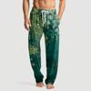 Men's Knitted Fashion Print Pocket Casual Pants Pajama Pants
