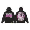 High Street Trendy Unisex Letter Print Hoodie - Loose Fit Hip Hop Style