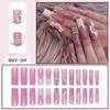 Long Press-On Nail Tips Women - Removable Acrylic Art Set Sweet Style Gel Glue Jelly Adhesive Options