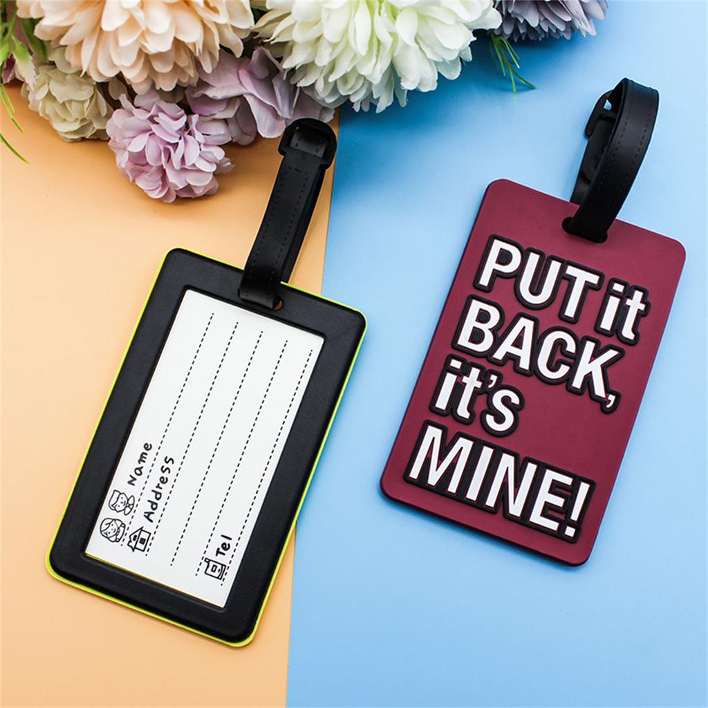 Luggage Tags with Name Address Tel Colorful Secure Travel Suitcase Bag Baggage Tags Labels