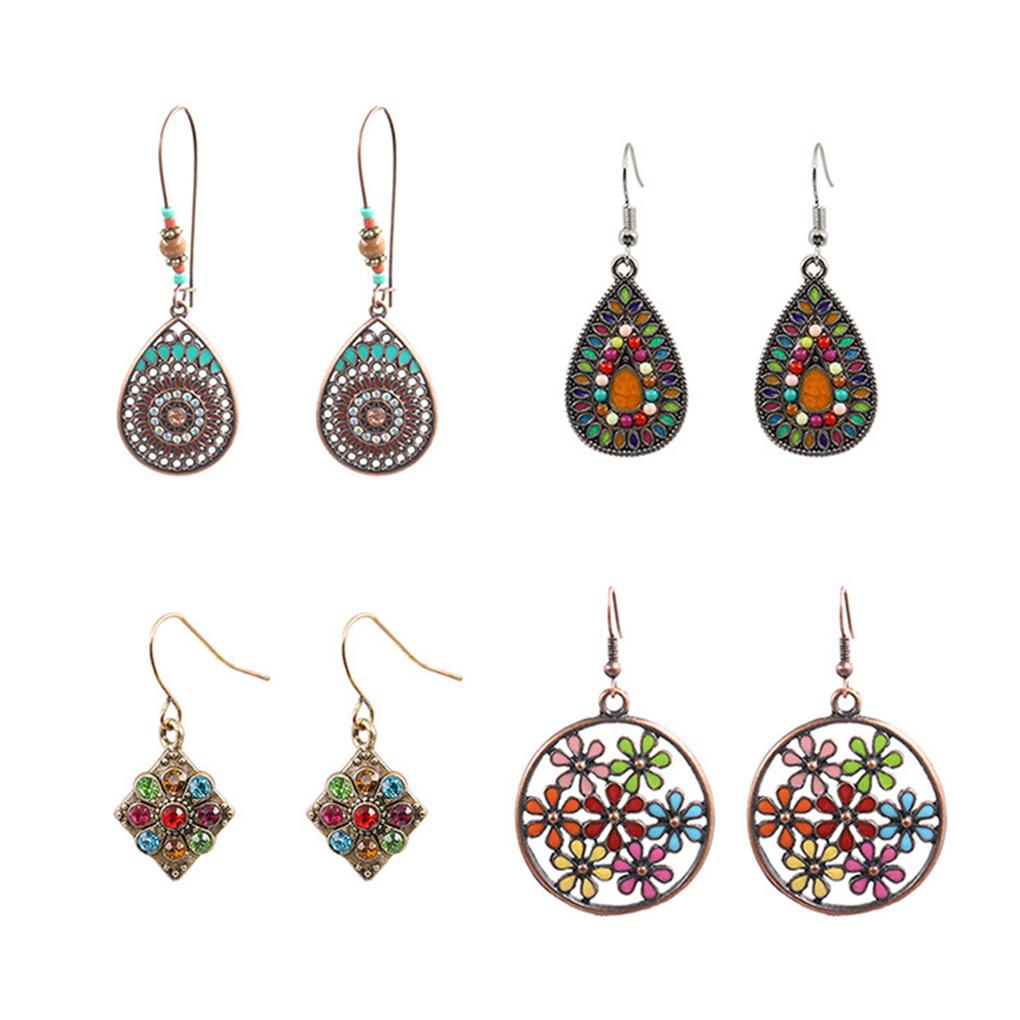 

4 шт. Модные женские богемные этнические серьги-подвески с кисточками, богемные серьги, ювелирные изделия MA